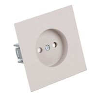 Розетка без заземления с защитными шторками Мия (пудровый жемчуг) / Stekker RST16-3109-08