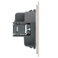 Розетка без заземления с защитными шторками Мия (пудровый жемчуг) / Stekker RST16-3109-08