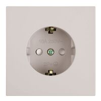 Розетка с заземлением и защитными шторками Мия (пудровый жемчуг) / Stekker RST16-3110-08