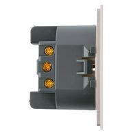 Розетка с заземлением и защитными шторками Мия (пудровый жемчуг) / Stekker RST16-3110-08