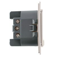 Розетка с заземлением, защитными шторками и крышкой Мия (пудровый жемчуг) / Stekker RST16-3112-08