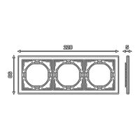 Рамка на 3 поста Мия (пудровый жемчуг) / Stekker PFR00-3003-08