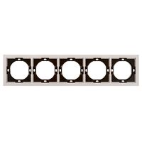 Рамка на 5 постов Мия (пудровый жемчуг) / Stekker PFR00-3005-08