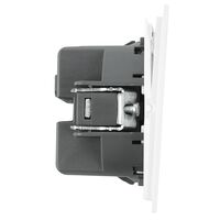 Переключатель перекрестный одноклавишный Мия (белая магнолия) / Stekker RSW10-3110-01