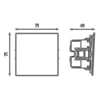 Переключатель перекрестный одноклавишный Мия (пудровый жемчуг) / Stekker RSW10-3110-08