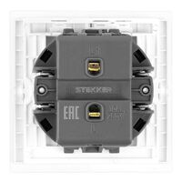 Выключатель одноклавишный самовозвратный Мия (белая магнолия) / Stekker RSW10-3112-01