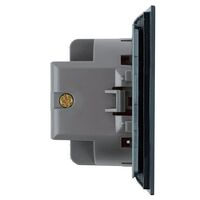 Выключатель одноклавишный самовозвратный Мия (черный бархат) / Stekker RSW10-3112-05