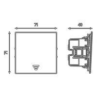 Выключатель одноклавишный самовозвратный Мия (черный бархат) / Stekker RSW10-3112-05