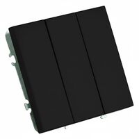 Выключатель трехклавишный Эмили (черный уголь) / Stekker RSW10-5108-05