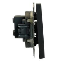 Переключатель перекрестный одноклавишный Эмили (черный уголь) / Stekker RSW10-5110-05