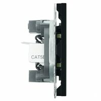 Розетка TV + RJ-45 Эмили (черный уголь) / Stekker RST00-5106-05