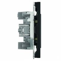 Розетка TV + RJ-45 Эмили (черный уголь) / Stekker RST00-5106-05