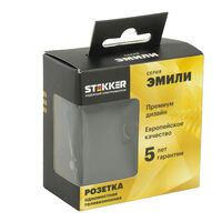 Розетка TV Эмили (черный уголь) / Stekker RST00-5108-05