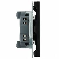 Розетка без заземления с защитными шторками Эмили (черный уголь) / Stekker RST10-5109-05