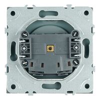 Розетка без заземления с защитными шторками Эмили (черный уголь) / Stekker RST10-5109-05