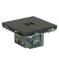 Розетка USB тип A+C Эмили (черный уголь) / Stekker RST10-5115-05