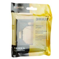 Рамка на 1 пост Эмили (черный уголь) / Stekker PFR00-5001-05