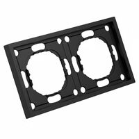 Рамка на 2 поста Эмили (черный уголь) / Stekker PFR00-5002-05