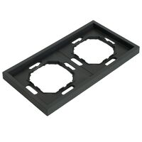 Рамка на 2 поста Эмили (черный уголь) / Stekker PFR00-5002-05