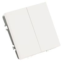 Выключатель двухклавишный Эмили (белый фарфор) / Stekker RSW10-5104-01