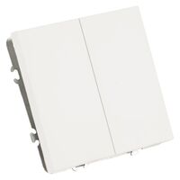 Переключатель двухклавишный Эмили (белый фарфор) / Stekker RSW10-5107-01