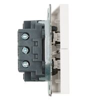 Переключатель двухклавишный Эмили (белый фарфор) / Stekker RSW10-5107-01