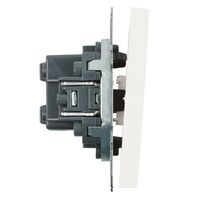 Переключатель перекрестный одноклавишный Эмили (белый фарфор) / Stekker RSW10-5110-01