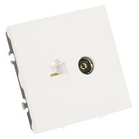 Розетка TV + RJ-45 Эмили (белый фарфор) / Stekker RST00-5106-01