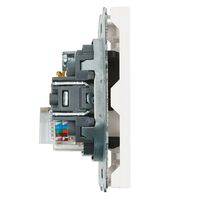 Розетка TV + RJ-45 Эмили (белый фарфор) / Stekker RST00-5106-01