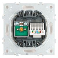 Розетка TV + RJ-45 Эмили (белый фарфор) / Stekker RST00-5106-01