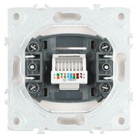 Розетка компьютерная RJ-45 Эмили (белый фарфор) / Stekker RST00-5117-01