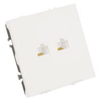 Розетка компьютерная RJ-45 двойная Эмили (белый фарфор) / Stekker RST00-5111-01