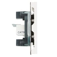 Розетка компьютерная RJ-45 двойная Эмили (белый фарфор) / Stekker RST00-5111-01