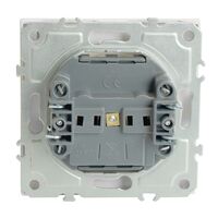 Розетка без заземления, с крышкой и защитными шторками Эмили (белый фарфор) / Stekker RST16-5113-01