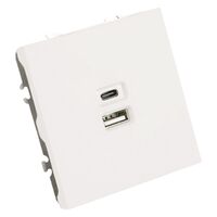 Розетка USB тип A+C Эмили (белый фарфор) / Stekker RST10-5115-01