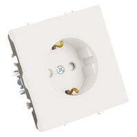 Розетка с заземлением и защитными шторками Эмили (белый фарфор) / Stekker RST16-5110-01