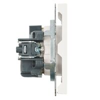 Розетка с заземлением и защитными шторками Эмили (белый фарфор) / Stekker RST16-5110-01