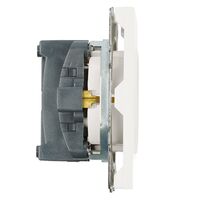 Розетка с заземлением и защитными шторками Эмили (белый фарфор) / Stekker RST16-5110-01