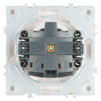 Розетка с заземлением, крышкой и защитными шторками Эмили (белый фарфор) / Stekker RST16-5112-01