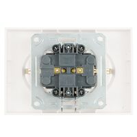 Розетка двойная с заземлением и защитными шторками Эмили (белый фарфор) / Stekker RST16-5114-01