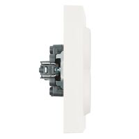 Розетка двойная с заземлением и защитными шторками Эмили (белый фарфор) / Stekker RST16-5114-01