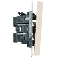 Выключатель одноклавишный с подсветкой Эмили (кашемир) / Stekker RSW10-5101-08