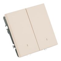 Выключатель двухклавишный с подсветкой Эмили (кашемир) / Stekker RSW10-5102-08