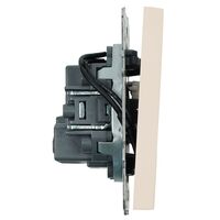 Выключатель двухклавишный с подсветкой Эмили (кашемир) / Stekker RSW10-5102-08