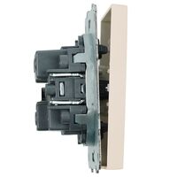 Выключатель одноклавишный Эмили (кашемир) / Stekker RSW10-5103-08