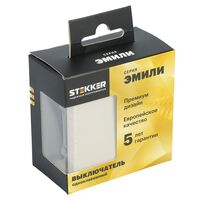 Выключатель одноклавишный Эмили (кашемир) / Stekker RSW10-5103-08