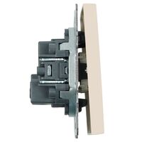 Выключатель двухклавишный Эмили (кашемир) / Stekker RSW10-5104-08