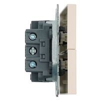 Выключатель двухклавишный Эмили (кашемир) / Stekker RSW10-5104-08