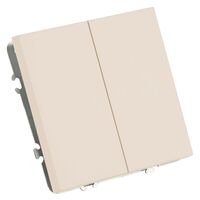 Переключатель двухклавишный Эмили (кашемир) / Stekker RSW10-5107-08