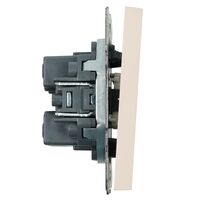 Переключатель двухклавишный Эмили (кашемир) / Stekker RSW10-5107-08